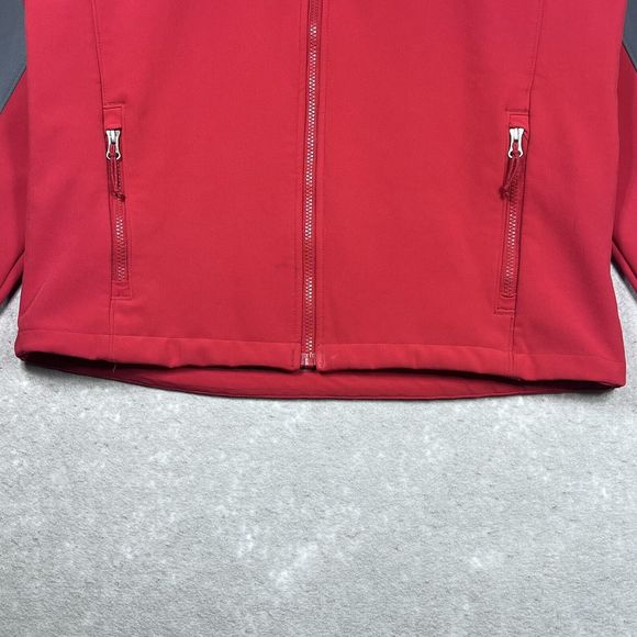 Columbia Jacket Mens Size M Medium Dark Red Omni-Wind Zip Up Jacket Fleece Lined - Picture 2 of 15